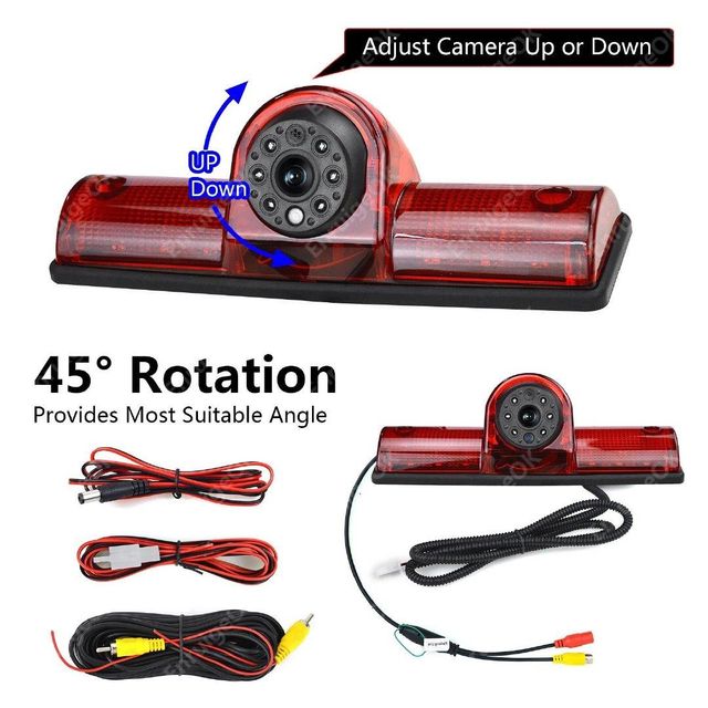 EnruigeOK Universal Rear View Backup Camera Third Brake Light for Cargo Van Truck Bus - Image 3