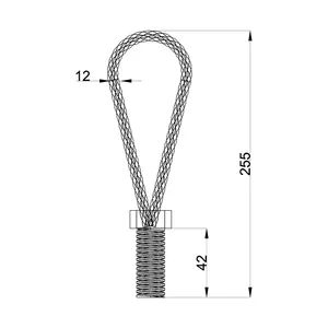 Stainless Steel Wire Rope Threaded Lifting Loop for Precast Construction Elements - Image 2