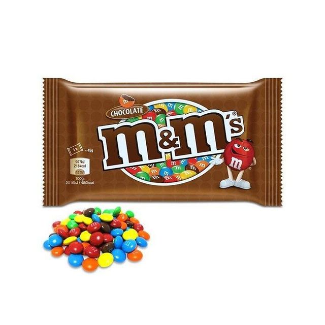 Original M&M's Chocolate Candy Pack With Smooth Chocolate Center Bright Colors For Sale - Image 3