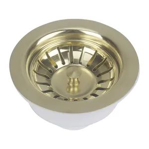 Premium Brass Round Basket Strainer for Kitchen Sinks Shape Round Style Modern Material Brass Trademark Bobao Service OEM/ODM - Image 1