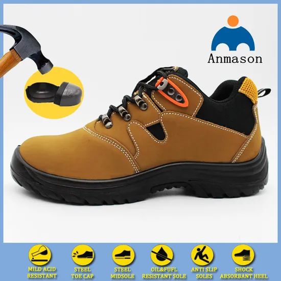 High Cut Nubuck Leather Steel Toe Work Safety Shoes Insoles EVA Gender Unisex Trademark OEM HS Code 64034 Model NO. - Image 1