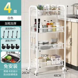 Multi-Layer Trolley Food Racks Household Mobile Racks Kitchen Multi-Functional Storage Racks - Image 5