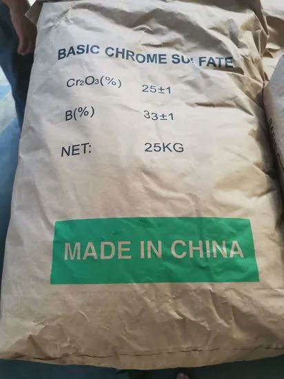 Chrome Tanning Agent Basic Chromium Sulphate 24-26% Origin China Trademark TNN Model NO. TNN2 Einecs 235-595-8 HS Code - Image 1