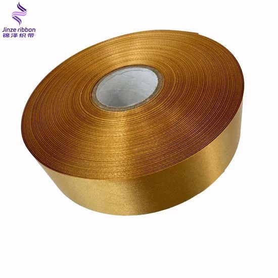 Factory Wholesale 100% Polyester 38 mm Single Face Satin Ribbon Roll for Custom Logo - Image 3