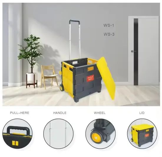 Promotional Gift Plastic Handy Foldable Shopping Cart - Image 6