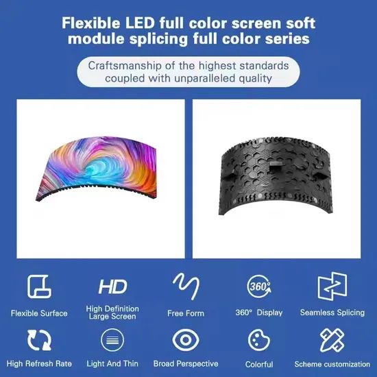 Flexible Indoor RGB LED Display Modules - 320X160mm Curved Design - Image 5