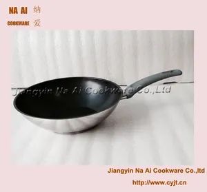 Non Stick Kitchen Cookware Stainless Steel Wok Size 28cm Style Common Trademark NA AI Model NO. Na Ai Specification SGS Stove All - Image 1