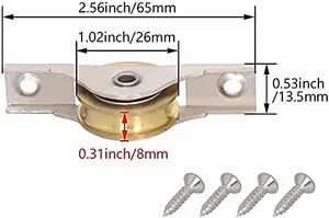Steel Shell Copper Electroplating Single Wheels Sliding Wheel Door Window Sliding Roller - Image 2