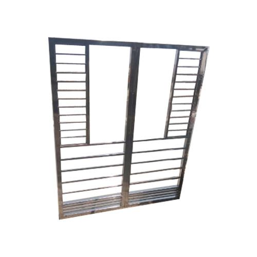 Rectangular SS Window Grill Frame Color Silver Style Rectangular Grade Of Material Stainless - Image 1