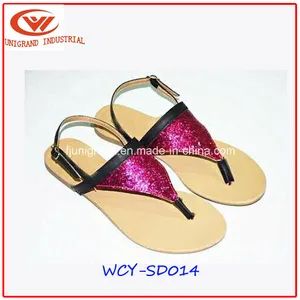 Simple Fashion Design Ladies Sandals Upper PU OutSole TPR Gender Women Origin China Style Casual Trademark ODM Heel shape Flat - Image 2