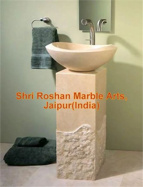 Stone Wash Basin Stone Sandstone Shape Rectangle Size 4 x 1.5 ft Pattern/Style Plain Design Style Modern Usage/Application - Image 1