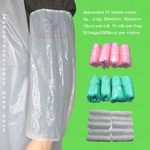 Disposable LDPE Oversleeves Age Adult Folded Folded Color Multicolor Trademark WOOHOO HS Code 3926209000 Model NO. WH - - Image 1