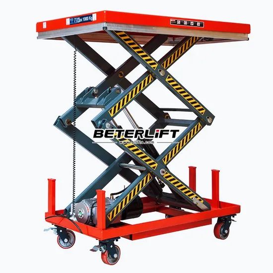 1ton-10ton 1m-4m Small Hydraulic Hoist Scissor Lift Table Movable Work ...