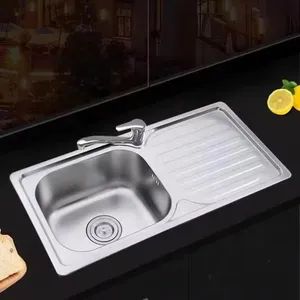 Premium 304 Stainless Steel Commercial Kitchen Sink Shape Square Origin China Color Chrome Trademark Mooco Notch Single - Image 5