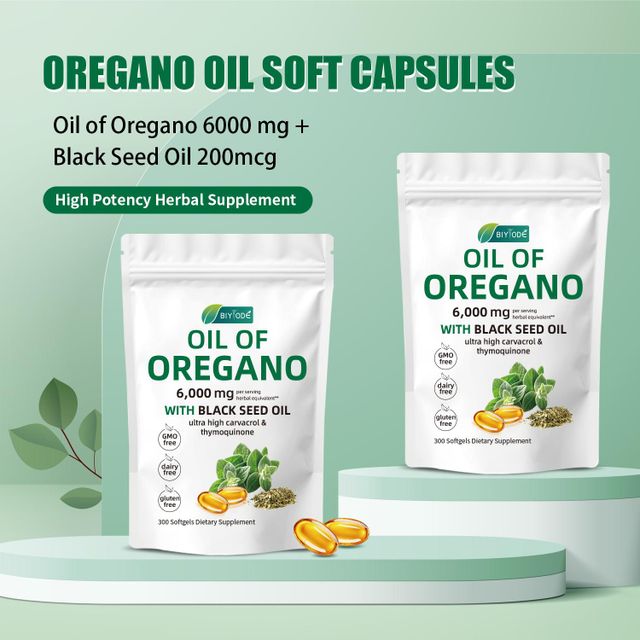 Organic oregano extract high potency herbal supplement black seed oil oregano soft gel capsules immune system digestive seasonal health dietary supplement - Image 8