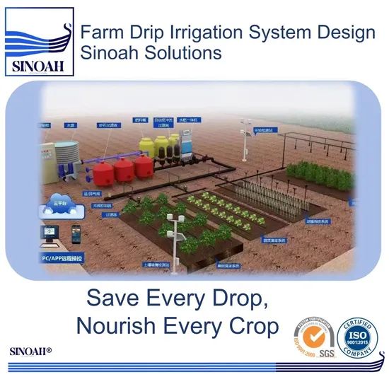 Sinoah Farm Drip Irrigation System Design Shape Round Color Color Origin China Model NO. SOL Hollow Hollow Trademark - Image 1