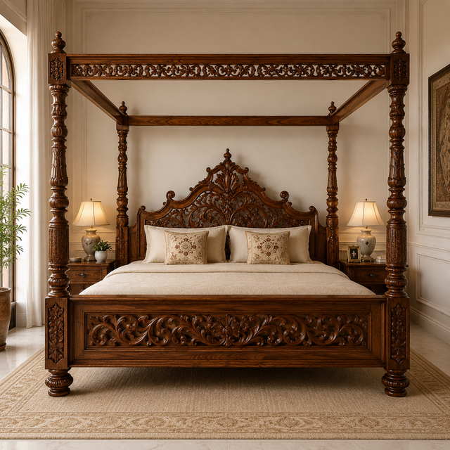 Wooden Bed - Image 1