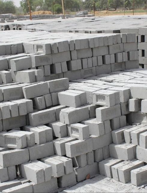 Fly Ash Bricks Color Grey Shape Rectangular Material Fly Ash Brick Usage/Application Side Walls Application Compound Concrete Pole, Concrete U Drain, Modular Labour Quarter, Residential Compound - Image 1