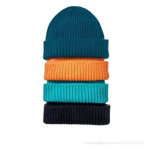 Custom Wholesale Fashion Winter Warm Sport Rib Cool Beanie Knitted Cap Hat - Image 3