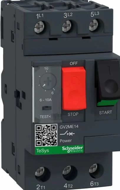 GV2ME14 6 TO 10AMP MPCB Usage industrial Current Rating 10A Number of Poles Single Pole Country of Origin Made in - Image 1