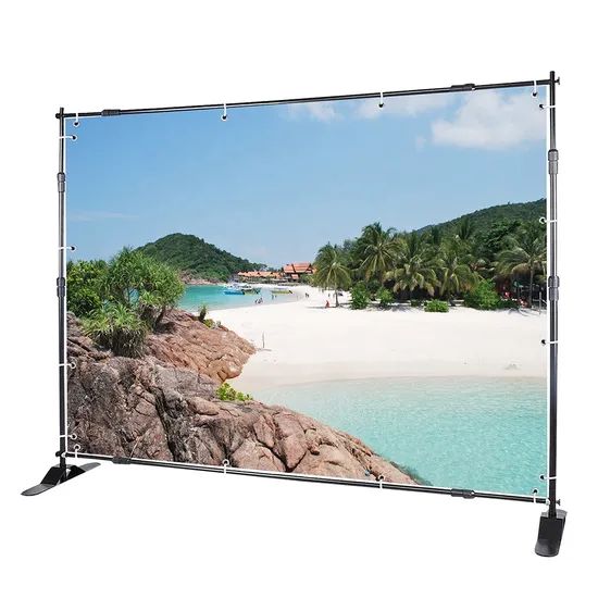 10X10' Event Backdrop Telescopic Banner Stand Type L Stand Shape Straight Model NO. JMZJ Style Floor-type Feature Fireproof - Image 3