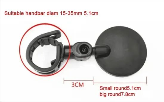 Bicycle Accessories Convex Mirror Round Bike Rear View Mirror Cheap Bicycle Side Mirrors for Handlebars 3cm Lens - Image 6
