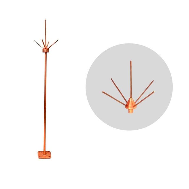 Copper Lightning Arresters Brand GTP Warranty Yes Length 2 Meter Material Copper Rated Voltage 9 kV Certification CPRI Arrester Type - Image 2