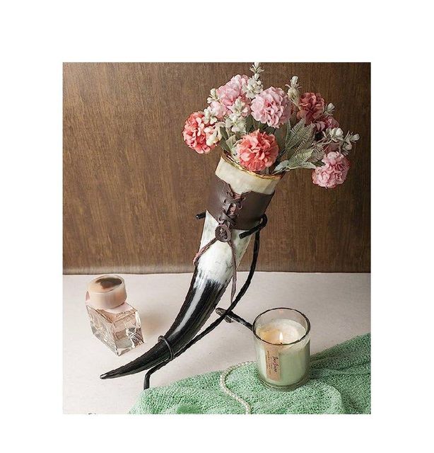 Fantastic Design buffalo horn flower vase natural craft modern design flower vase for home decorative item at low price - Image 4