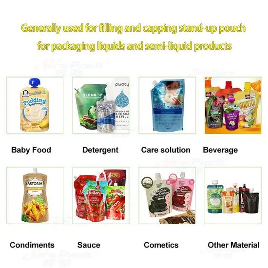 Factory Price Automatic Spout Pouch Filling Capping Machine for Mustard Sauce Pudding Liquid - Image 2