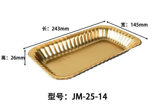 Disposable Food Grade Plastic Pet Container Gold Fresh Fruit Tray - Image 2