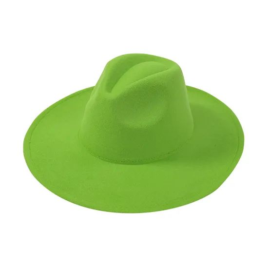 Western American Cattleman Men Cowboy Hats Women Wide Brim Fleece Felt Fedora Hat Panama Hats - Image 3