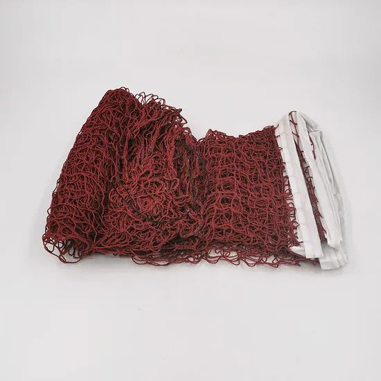 Badminton Net Single Binding Without Steel Wire Origin China Use Badminton Model NO. BN01 Color White, Red Pack Plastic Bag - Image 2