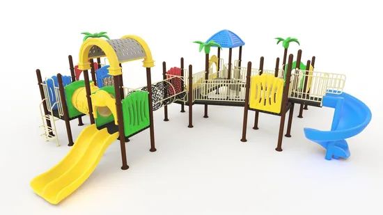 Safe Design Smooth Surface Shock-Absorbing Outdoor Playground Set for Amusement Zone - Image 4