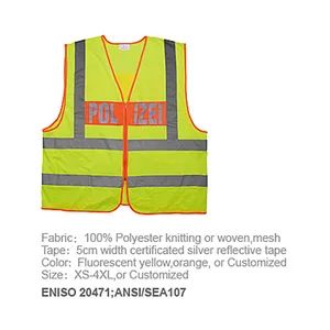 High Visibility with Zipper Warning Reflective Safety Vests Logo Custom MOQ 3000 PCS Package OPP Bag Model NO. 606009 Sample - Image 5