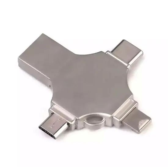 Hot-Sale 4 in 1 Multi-Function OTG USB Flash Drive 2.0 3.0 for Type-C for Lightning Micro USB/Computer with Customized Logo USB Memory - Image 2