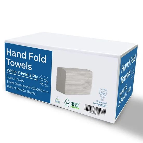 Manufacturer Custom Printed Water Absorption Disposable Embossed Interfold Paper Towels - Image 3