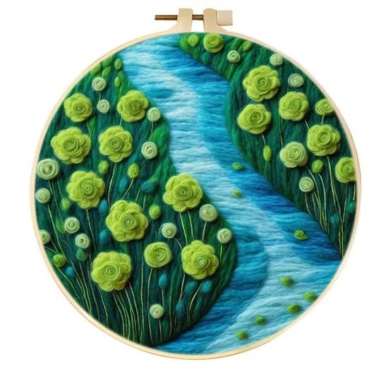Beginners Flower Design Wool Bag Felt Kit DIY 3-7Y 1Y Warranty MOQ100 - Image 3