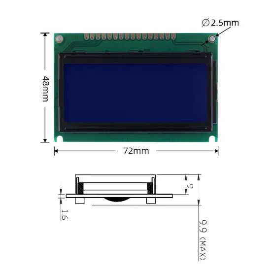 Premium 1604b-2 Blue Character LCD Module for Clear Displays MOQ Low MOQ Type Character Trademark XINNOA Response Time 20ms - Image 4