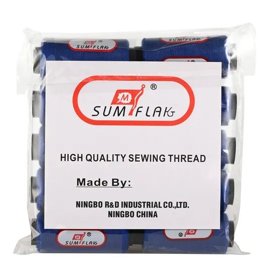 SUMFLAK 30S29G Polyester Thread Ring Spun Fine Yarn 15D Pattern Dyed Trademark SUMFLAK Technics Ring Spun HS Code 5509220000 - Image 1