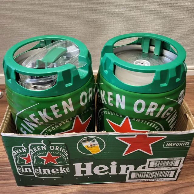 Premium Alcohol Beverages Heineken Original Draught Beer Keg 2 × 2 Gallon (7.57 L) Kegs For Sale - Image 4