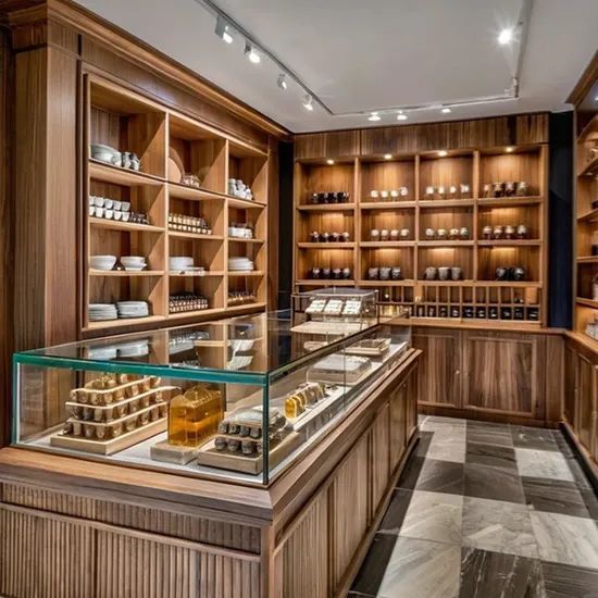 Bookstore Design Display Cabinets Storage Racks Wood Library Shelf - Image 4