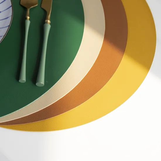 Custom Logo Printed Plastic Leather PVC Placemats Table Mat Promotional Place Mats - Image 2