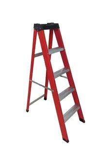 Folding Fiberglass Stairs with Red Color MOQ 200 PCS Height 120cm Weight 5.8kgs Loading 150kg Thickness 1.4mm Max Load 150 - Image 1