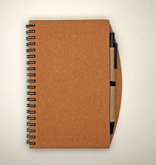 Promotional Eco-Friendly Craft Paper Notebook with Recycle Ball Pen - Image 1