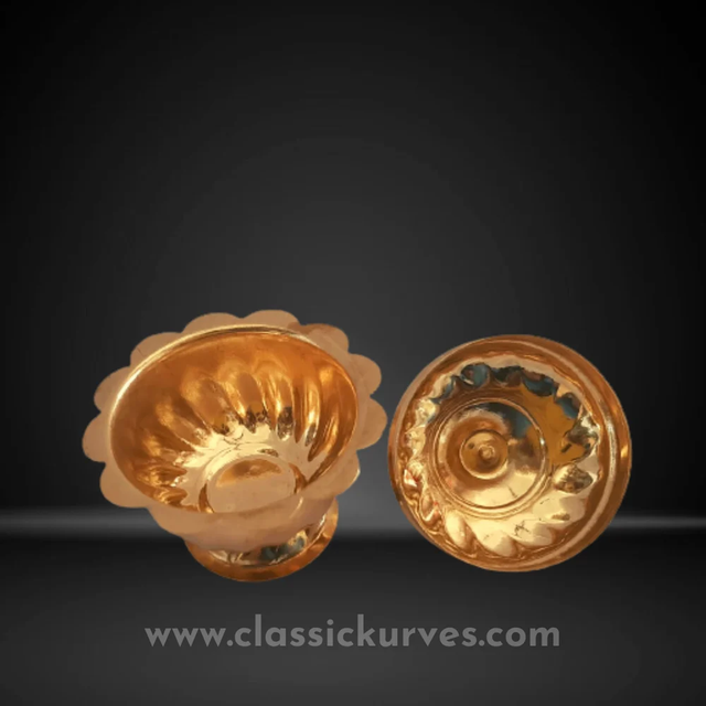 Golden Brass Roli Chawal brass container, For Home Color Golden Material Brass Weight 30 g, 30g Brand Classickurves Usage/Application - Image 2