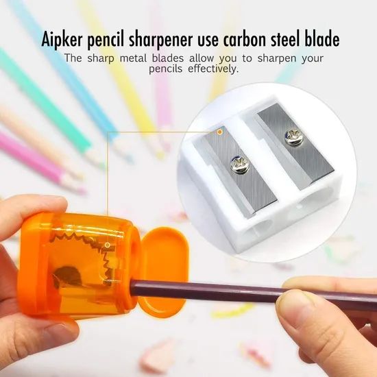 Colorful Portable Compact Dual Holes Manual Pencil Sharpeners - Image 4