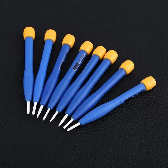 Anti-Static Screwdrivers Set Adjust Frequency Screw Driver Kit Plastic Ceramic Screwdriver Set Slotted Repair Hand Tools 8PCS Screwdriver - Image 3