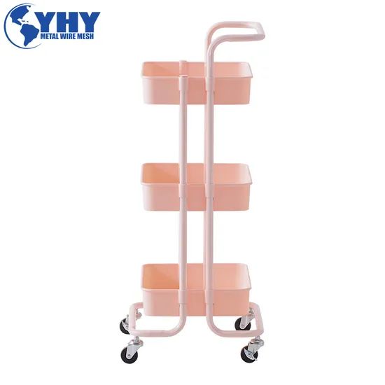 Portable Rolling Trolley Cart Kitchen Storage Utility Cart - Image 4