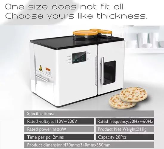 Home Use Pancake Roti Making Grain Products Processing Machinery for Hotel Restaurant - Image 4