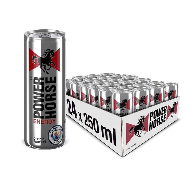 Power Horse Energy Drink 250ml Carbonated Energy Beverage Ready to Drink - Image 1